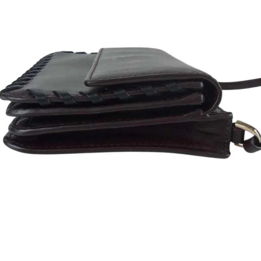 kate spade Dark Brown Leather Whipstitch Crossbody Bag - Picture 6 of 6